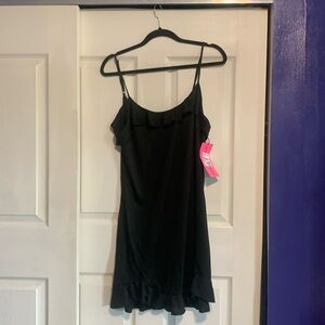 BETSEY JOHNSON BLIW BACK CUTOUT RUFFLED DRESS